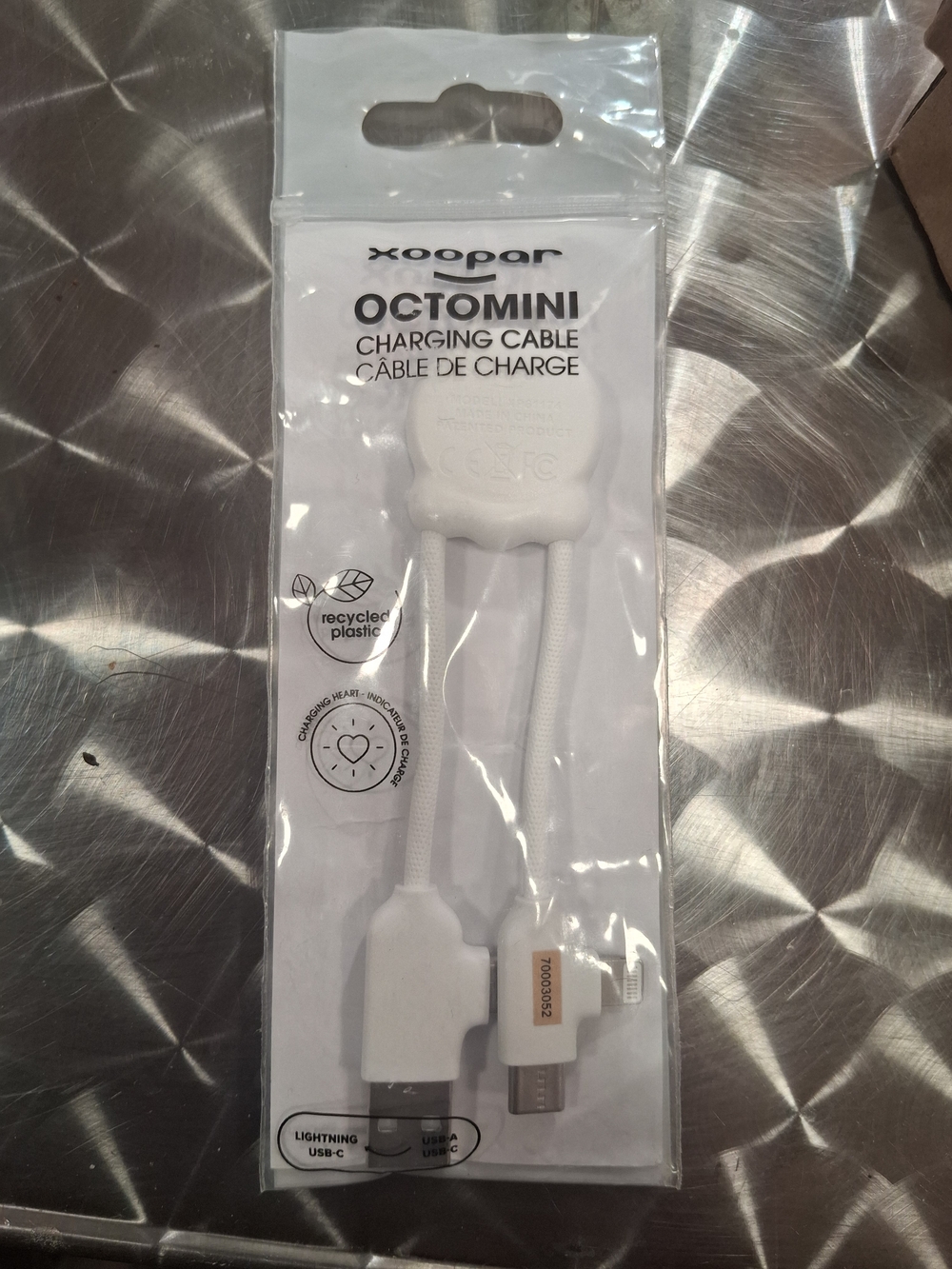 Octomini White Dual-Connector Charging Cable